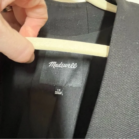 Madewell Classic Black Tribune Collarless Blazer Size 10 - Picture 4 of 11